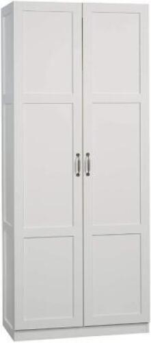 DESCRIPTION: (1) STORAGE CABINET BRAND/MODEL: SAUDER #4266603068 INFORMATION: SOFT WHITE RETAIL$: $229.99 SIZE: 29.61"16.02"X71.5" QTY: 1