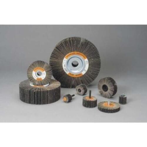 DESCRIPTION: (2) PACKS OF (10) FLAP WHEELS BRAND/MODEL: 3M/623408 INFORMATION: GRIT: 120/MOUNTED RETAIL$: 10.25 PER PK OF 10 SIZE: 2" X 1" X 1/4-20 QT