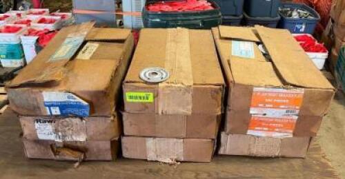 (9) - BOXES OF ROOF DECK FASTENER PLATES