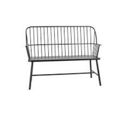DESCRIPTION: (1) TRADITIONAL OUTDOOR BENCH BRAND/MODEL: DECMODE #86945 INFORMATION: BLACK RETAIL$: $300.00 EA SIZE: 48.00 x 19.00 x 38.00 QTY: 1