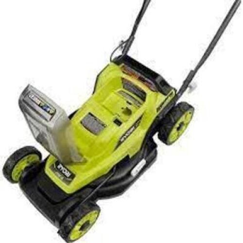 DESCRIPTION: (1) CORDLESS LAWN MOWER BRAND/MODEL: RYOBI ONE INFORMATION: GREEN RETAIL$: $300.00 SIZE: IMAGES ARE FOR ILLUSTRATION PURPOSES ONLY AND MA