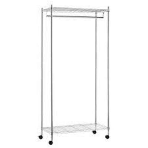 DESCRIPTION: (1) URBAN GARMENT RACK BRAND/MODEL: HONEY CAN DO #GAR-01120 RETAIL$: $76.87 EA SIZE: 35.83 in. W x 76.77 in. H QTY: 1