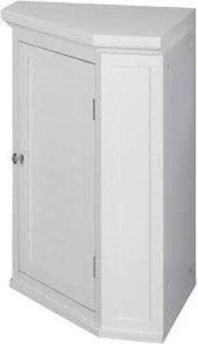 DESCRIPTION: (1) PULL OUT WALL CABINET WITH SHUTTER DOOR BRAND/MODEL: ELEGANT HOME FASHIONS INFORMATION: WHITE RETAIL$: $114.00 EA SIZE: 15X22X24 QTY: