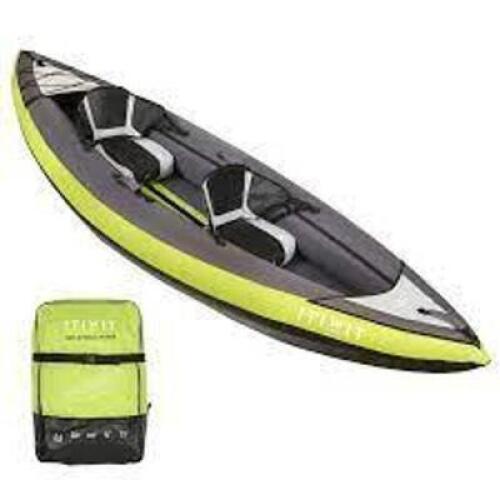 DESCRIPTION: (1) INFLATABLE KAYAK BRAND/MODEL: DECATHLON ITIWIT INFORMATION: GREEN RETAIL$: $288.00 EA SIZE: 2 PERSON QTY: 1