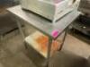 DESCRIPTION: 30" X 24" STAINLESS TABLE W/ GALV UNDER SHELF. SIZE: 30" X 24" QTY: 1 - 2