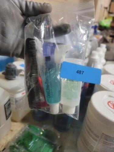DESCRIPTION: (4) PACKS OF TOILETRIES INFORMATION: TRAVEL TOOTHBRUSH, SOAP, RAZOR, ECT QTY: 4