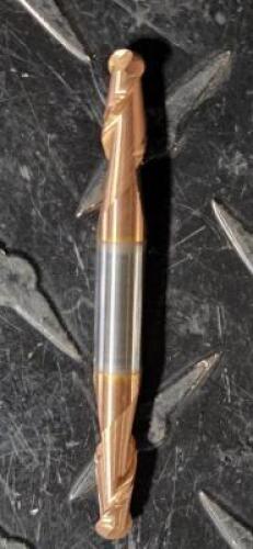DESCRIPTION: (1) SOLID CARBIDE DOUBLE END SQ, END MILL BRAND/MODEL: ACCUPRO 07762701 RETAIL$: $68.30 SIZE: 7/32" DIAM 7/16" LOC 1/4" SD QTY: 1