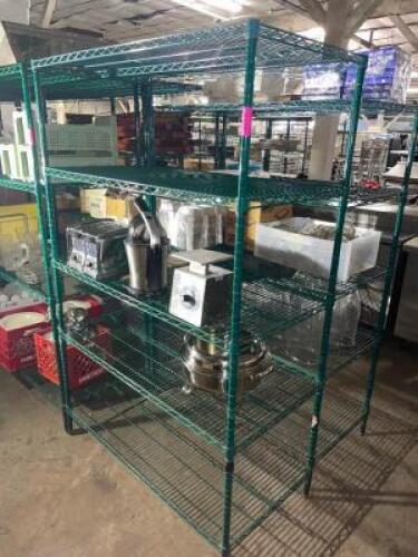 DESCRIPTION: 48" X 24" FIVE TIER COATED WIRE SHELF. MODEL METRO ADDITIONAL INFORMATION: NO CONTENTS SIZE: 48" X 24" X 72" QTY: 1