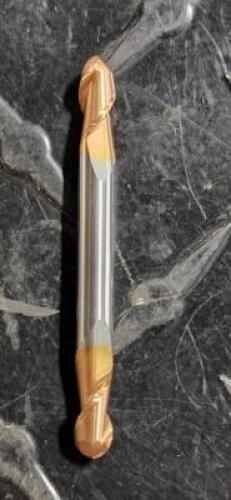 DESCRIPTION: (1) SOLID CARBIDE DOUBLE END BALL END MILL BRAND/MODEL: ACCUPRO 07762677 RETAIL$: $ 50 20 EA SIZE: 3/8" DIA 3/8" LOC 3/16" SD QTY: 1