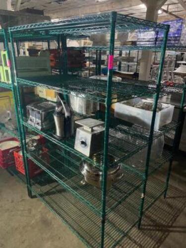 DESCRIPTION: 48" X 24" FIVE TIER COATED WIRE SHELF. MODEL METRO ADDITIONAL INFORMATION: NO CONTENTS SIZE: 48" X 24" X 72" QTY: 1