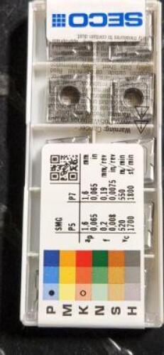 DESCRIPTION: (40) CNMG STYLE CARBIDE TURNIG INSERTS BRAND/MODEL: SECO CNMG432-MF-2 TP0501 RETAIL$: $ 21.25 PER INSERT QTY: 40