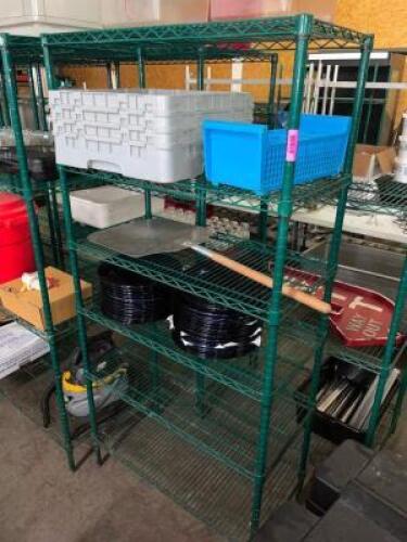 DESCRIPTION: 48" X 18" FIVE TIER COATED WIRE SHELF. MODEL METRO ADDITIONAL INFORMATION: NO CONTENTS SIZE: 48" X 18" X 72" QTY: 1