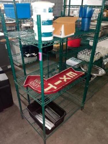 DESCRIPTION: 36" X 24" FOUR TIER COATED WIRE SHELF. MODEL METRO ADDITIONAL INFORMATION: NO CONTENTS SIZE: 36" X 24" X 60" QTY: 1