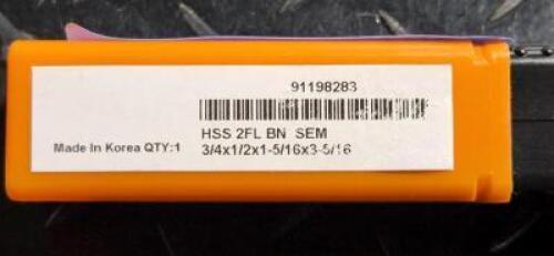 DESCRIPTION: (1) HSS BALL END MILL BRAND/MODEL: HERTEL 91198283 RETAIL$: $67.26 SIZE: 3/4" DIA 1-5/16 LOC QTY: 1