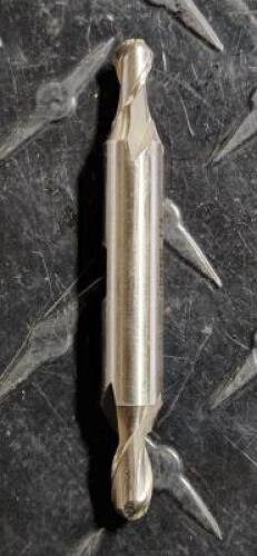DESCRIPTION: (1) HSS DOUBLE END BALL END MILL BRAND/MODEL: HERTEL 84509884 RETAIL$: $ 56.90 EA SIZE: 1/4" DIA 3/8" LOC 3/*" SD QTY: 1