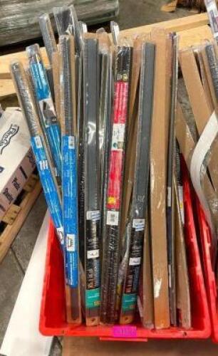 DESCRIPTION: BIN OF ASSORTED DOOR THRESHOLDS AS SHOWN INFORMATION: BIN NOT INCLUDED QTY: 1