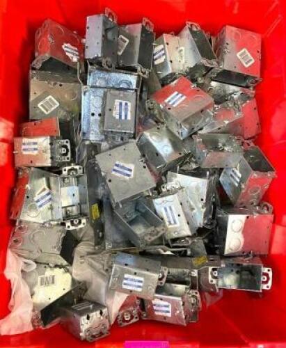 DESCRIPTION: LARGE ASSORTMENT OF ELECTRICAL GANG BOXES INFORMATION: BIN NOT INCLUDED QTY: 1