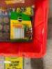 DESCRIPTION: LARGE ASSORTMENT OF GARDENING SUPPLIES AS SHOWN (PLANTERS, SPREADER, GRASS SEED, GARDEN STAPLES, INSECT TRAPS, PLANT FOOD, SEED STARTERS, - 6