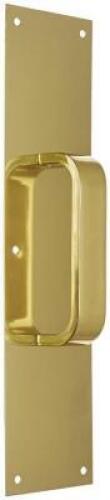 DESCRIPTION: BRASS PULL PLATE DOOR HANDLE BRAND/MODEL: ROCKWOOD 239290 RETAIL$: $126.03 QTY: 1