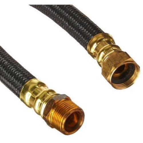 DESCRIPTION: (12) 18" POLYMER BRAIDED WATER HEATER CONNECTOR HOSES BRAND/MODEL: BRASSCRAFT BWB20-18 RETAIL$: $19.67 EACH SIZE: 3/4"X3/4"X18" QTY: 12