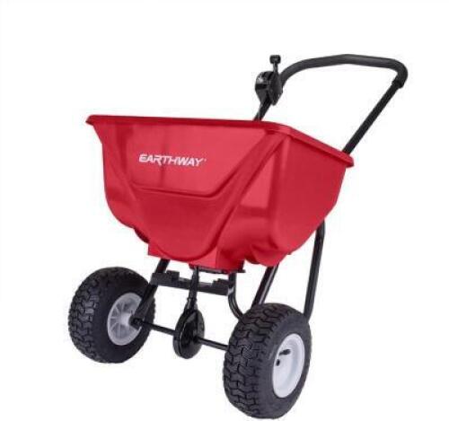 DESCRIPTION: WALK BEHIND BROADCAST SPREADER (65 LB.) BRAND/MODEL: EARTHWAY 2030P-PLUS RETAIL$: $159.49 QTY: 1
