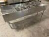 EAGLE 84" UNDER BAR STAINLESS SINK W/ LEFT AND RIGHT DRY BOARDS. - 2