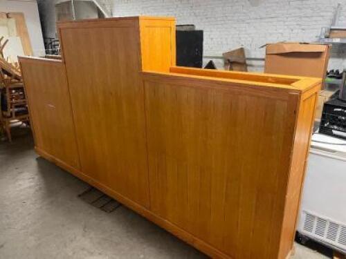 12' X 75" ROLL ABOUT WOODEN PARTITION / ROOM DIVIDER.