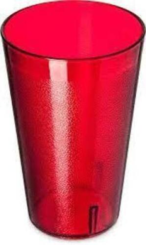 (96) 12 OZ RED PLASTIC TUMBLERS