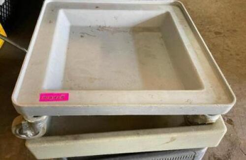 (2) PLASTIC GLASS RACK DOLLY'S
