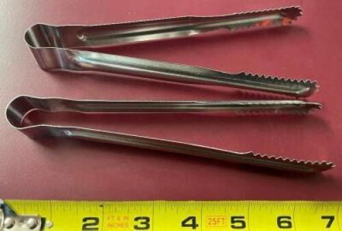 (36) 7" STAINLESS CHAFFER TONGS