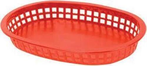 (36) 10.75" RED PLASTIC FOOD BASKETS