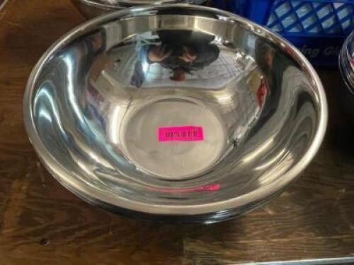 (6) 13" STAINLESS MIXING BOWLS