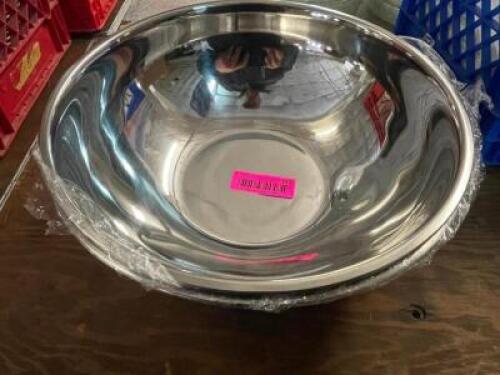 (6) 13" STAINLESS MIXING BOWLS