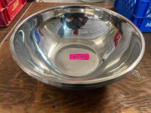 (6) 13" STAINLESS MIXING BOWLS