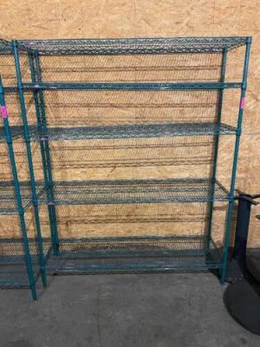 60" X 18" FIVE TIER COATED WIRE SHELF