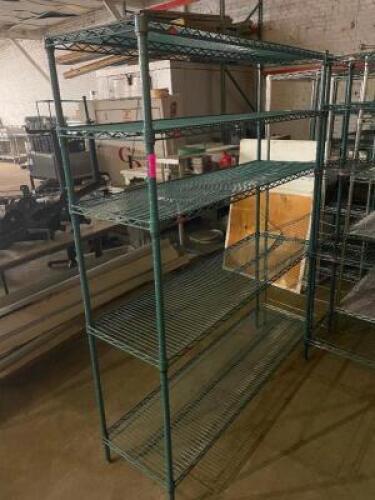 60" X 18" FIVE TIER COATED WIRE SHELF