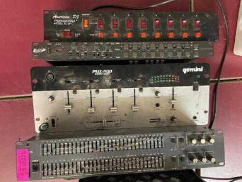 (4) PIECES OF SOUND EQUIPMENT.