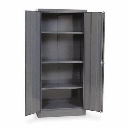 DESCRIPTION: (1) STORAGE CABINET BRAND/MODEL: GRAINGER/1UFD5 INFORMATION: 3-SHELVES/GRAY/LOAD CAPACITY: 175 LBS RETAIL$: 222.61 SIZE: 30"W X 66"X 15"D