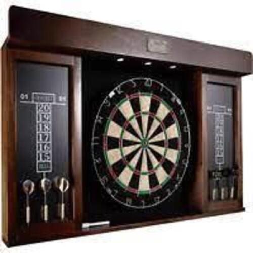DESCRIPTION: (1) ARCADE DARTBOARD INFORMATION: WOOD RETAIL$: $150.00 EA SIZE: 40" QTY: 1