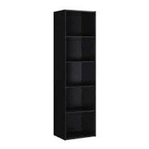 DESCRIPTION: (1) BOOKCASE BRAND/MODEL: HODEDAH INFORMATION: BLACK RETAIL$: $100.00 EA SIZE: 5 SHELF QTY: 1