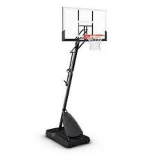 DESCRIPTION: (1) PORTABLE BASKETBALL HOOP BRAND/MODEL: SPALDING RETAIL$: $248.00 EA SIZE: 7.5-10 QTY: 1