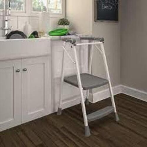 DESCRIPTION: (1) STEP STOOL BRAND/MODEL: KITCHEN STEPPER RETAIL$: $40.00 EA SIZE: 8FT 1 IN MAX REACH QTY: 1