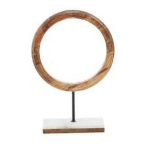DESCRIPTION: (1) ABSTRACT SCULPTURE BRAND/MODEL: LITTON LANE INFORMATION: BROWN WOOD RETAIL$: $50.00 EA QTY: 1