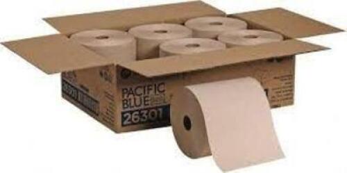 DESCRIPTION: (1) CASE OF (6) HIGH CAPACITY PAPER TOWEL BRAND/MODEL: PACIFIC BLUE #26301 INFORMATION: BROWN RETAIL$: $42.61 EA QTY: 1