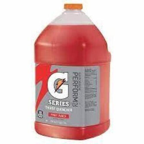 DESCRIPTION: (4) SPORTS DRINK MIX LIQUID CONCENTRATE BRAND/MODEL: GATORADE #2AF76 INFORMATION: FRUIT PUNCH RETAIL$: $17.32 EA SIZE: 1 GAL QTY: 4