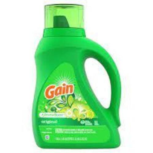 DESCRIPTION: (2) LIQUID LAUNDRY DETERGENT BRAND/MODEL: GAIN INFORMATION: ORIGINAL RETAIL$: $6.00 EA SIZE: 1.36 L QTY: 2