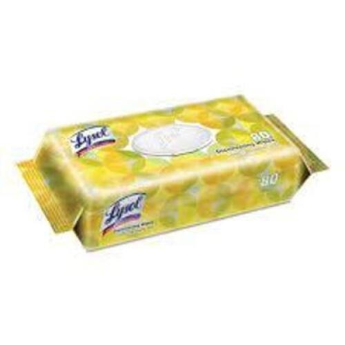 DESCRIPTION: (6) DISINFECTING WIPES BRAND/MODEL: LYSOL INFORMATION: LEMON RETAIL$: $20.00 EA SIZE: 80 WIPES QTY: 6