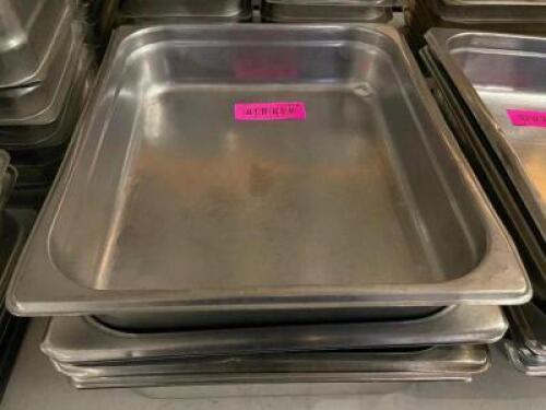 DESCRIPTION: (4) � SIZE STAINLESS INSERTS. ADDITIONAL INFORMATION: 2� DEEP THIS LOT IS: SOLD BY THE PIECE QTY: 4