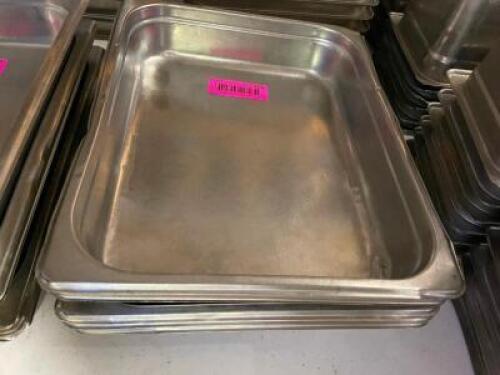 DESCRIPTION: (4) � SIZE STAINLESS INSERTS. ADDITIONAL INFORMATION: 2� DEEP THIS LOT IS: SOLD BY THE PIECE QTY: 4