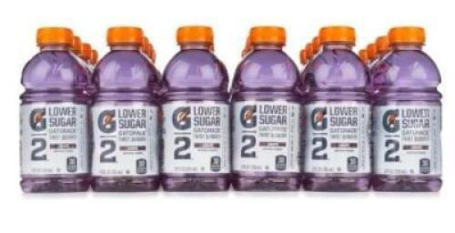 DESCRIPTION: (12) SPORTS DRINK LOW SUGAR BRAND/MODEL: GATORADE INFORMATION: GRAPE SIZE: 12 FL OZ QTY: 12